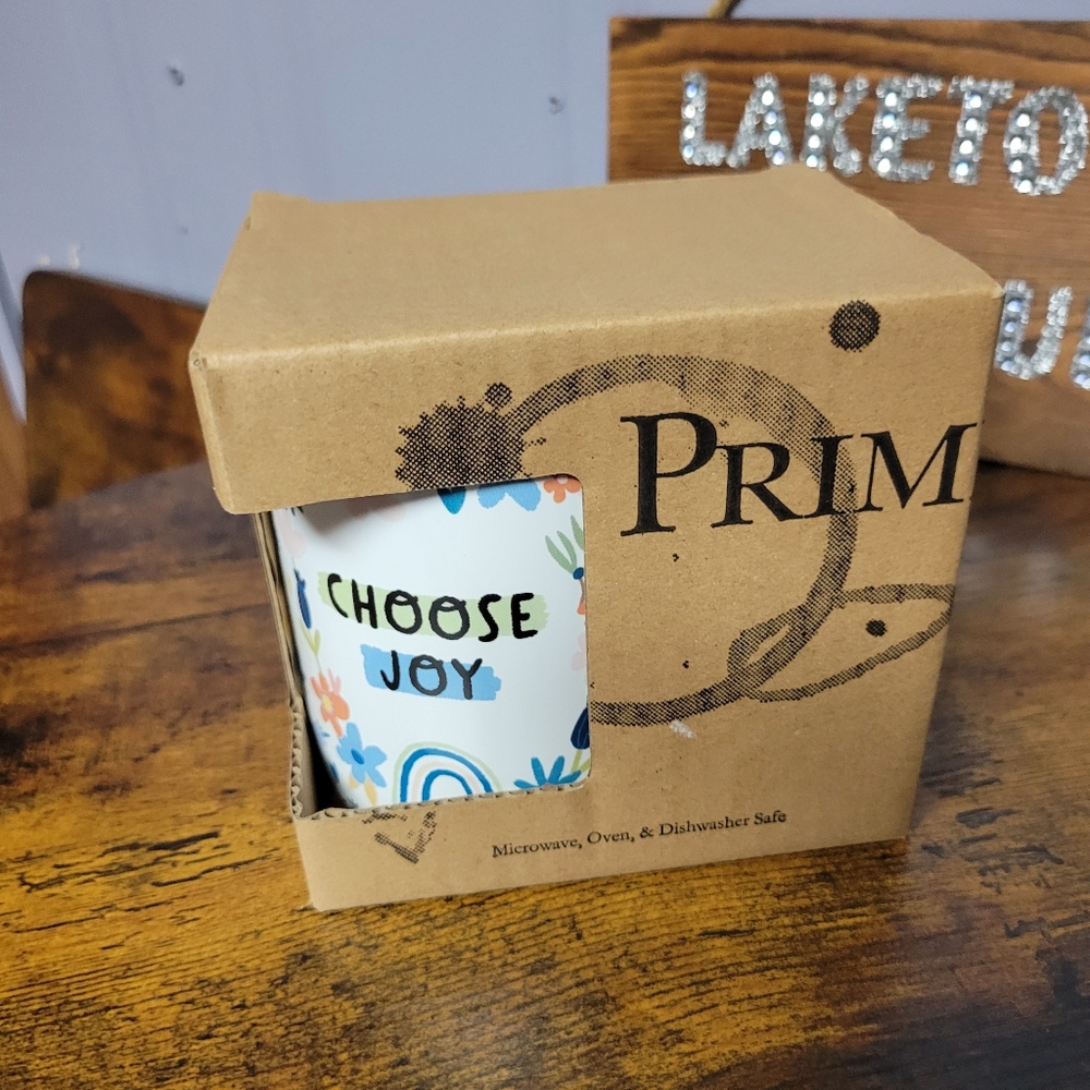 Primitives by Kathy Floral Choose Joy' Mug ceramic 20 oz - Picture 2 of 9